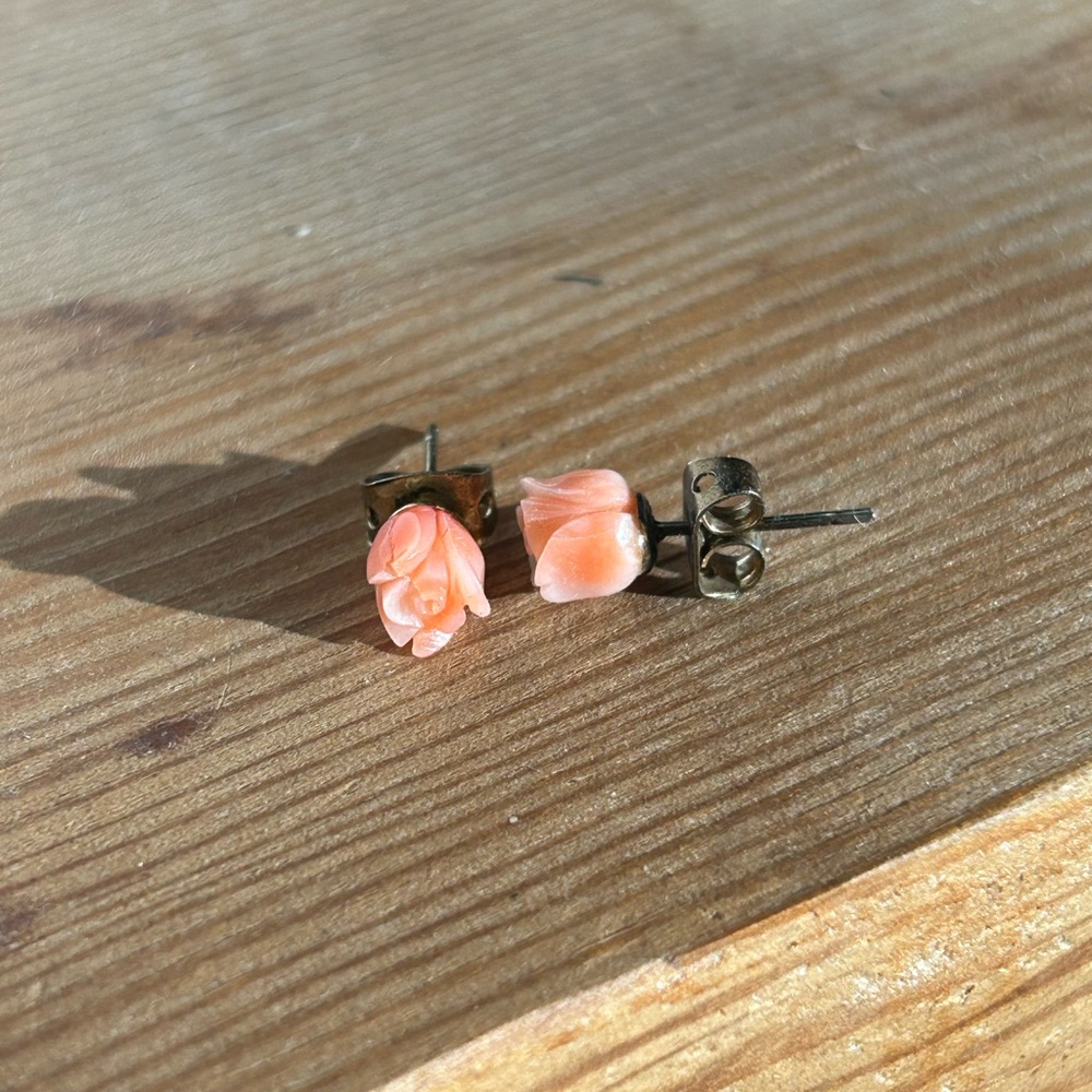 Vintage Rose Stud Earrings